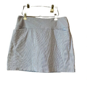 Skort White Striped Tennis Short Preppy Active  XL Sport Pickleball pinstripe